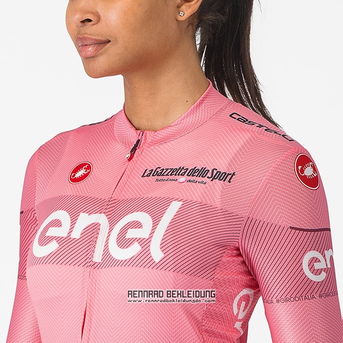 2024 Fahrradbekleidung Frau Giro D'italia Rosa Trikot Kurzarm Und Tragerhose